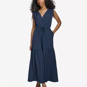 NWOT Calvin Klein Navy Blue Maxi Dress